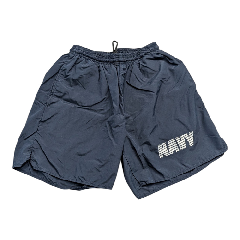 Military Navy Athletic Lined Uniform Shorts
